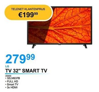 Lg tv 32`` smart tv 32lm637b