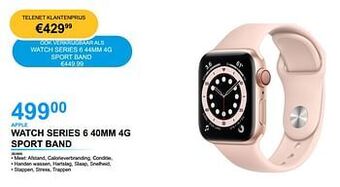 EHBO PC Apple watch series 6 40mm 4g sport band aanbieding