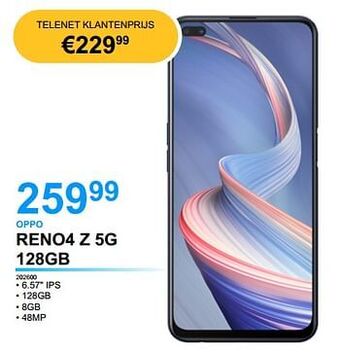 PCS Knokke Oppo reno4 z 5g 128gb aanbieding