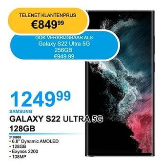 Samsung galaxy s22 ultra 5g 128gb