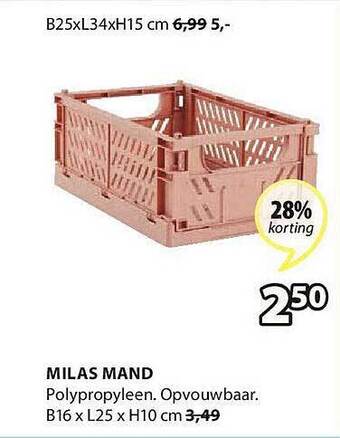 Jysk Milas Mand aanbieding