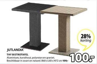 Jysk Thy Bistrotafel aanbieding