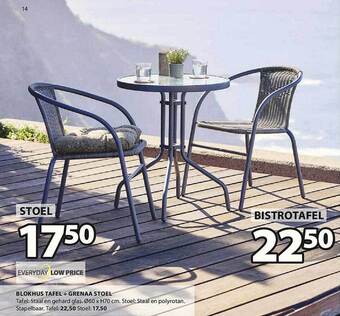 Jysk Stoel. Bistrotafel aanbieding