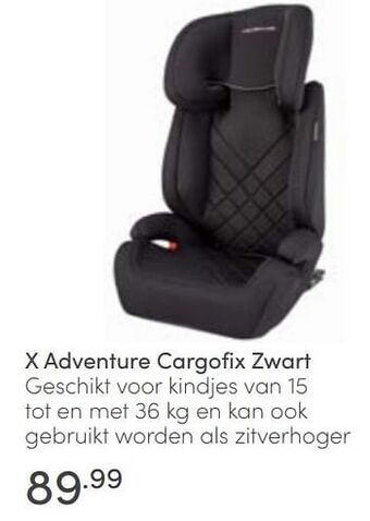 Baby & Tiener X adventure cargofix zwart aanbieding