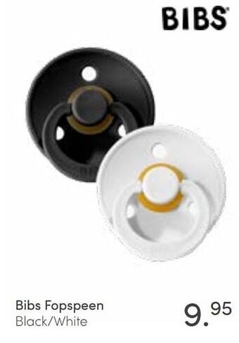 Baby & Tiener Bibs fopspeen black-white aanbieding