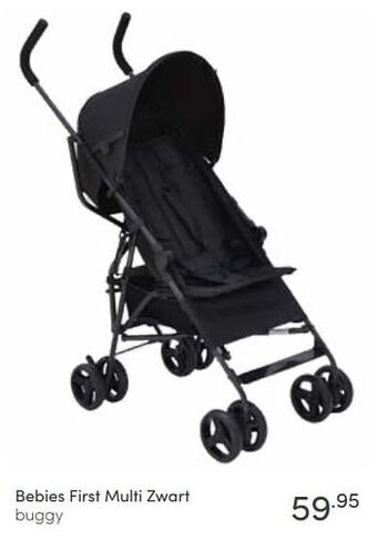 Baby & Tiener Bebies first multi zwart buggy aanbieding