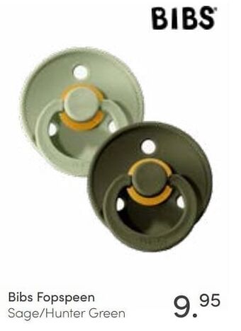 Baby & Tiener Bibs fopspeen sage-hunter green aanbieding