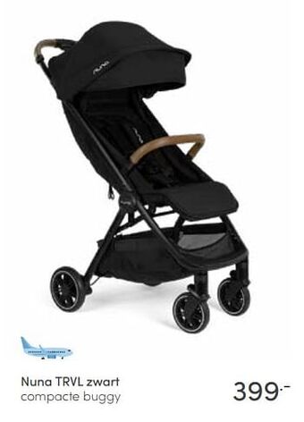 Baby & Tiener Nuna trvl zwart compacte buggy aanbieding