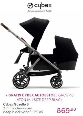 Baby & Tiener Cybex gazelle s 2 in 1 kinderwagen deep black aanbieding