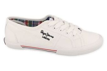 Berca Shoes Pepe Jeans Sneaker Laag Dames Aberlady Vegan - Wit aanbieding