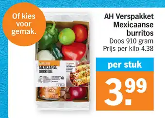 Albert Heijn AH Verspakket Mexicaanse burritos aanbieding