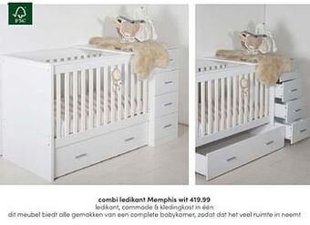 Combi ledikant memphis wit