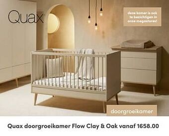 Baby & Tiener Quax doorgroeikamer flow clay + oak aanbieding