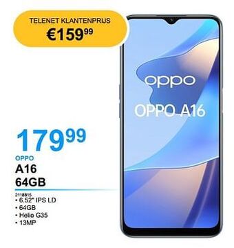 Computer Checkpoint Oppo a16 64gb aanbieding