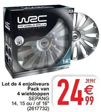 Cora Lot de 4 enjoliveurs pack van 4 wieldoppen sepang aanbieding