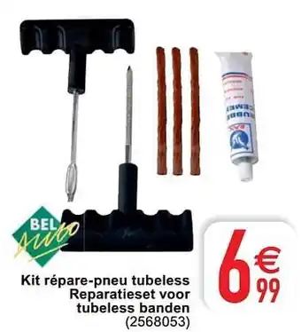 Cora Kit répare-pneu tubeless reparatieset voor tubeless banden aanbieding