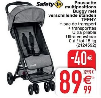 Cora Poussette multipositions buggy met verschillende standen teeny aanbieding