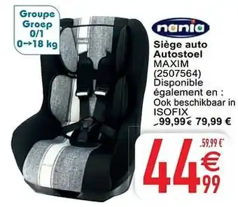 Cora Siège auto autostoel maxim aanbieding