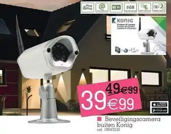 Beveiligingscamera buiten konig