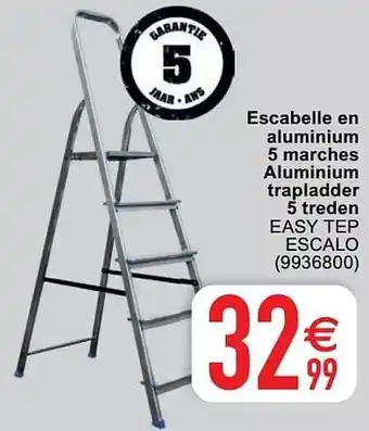 Escabelle en aluminium 5 marches aluminium trapladder 5 treden easy tep escalo