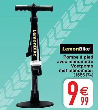 Pompe à pied avec manomètre voetpomp met manometer