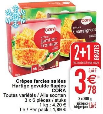 Cora Crêpes farcies salées hartige gevulde flapjes cora aanbieding