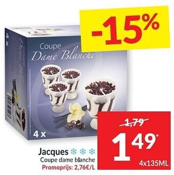 Intermarché Jacques coupe dame blanche aanbieding