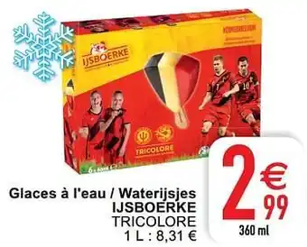 Cora Glaces à l`eau - waterijsjes ijsboerke tricolore aanbieding