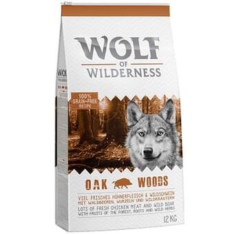 Zooplus 12kg "Oak Woods" Wild zwijn Wolf of Wilderness Hondenvoer aanbieding