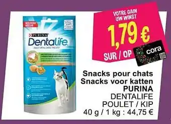 Cora Snacks pour chats snacks voor katten purina dentalife poulet - kip aanbieding