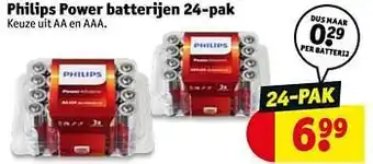 Kruidvat Philips power batterijen aanbieding