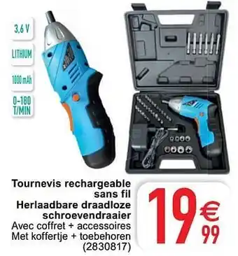 Cora Tournevis rechargeable sans fil herlaadbare draadloze schroevendraaier aanbieding