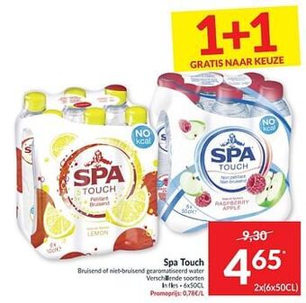 Intermarché Spa touch bruisend of niet-bruisend gearomatiseerd water aanbieding