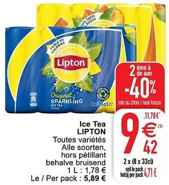 Cora Ice tea lipton aanbieding