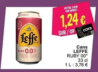 Cans leffe ruby 00°