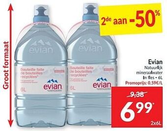 Evian natuurlijk mineraalwater