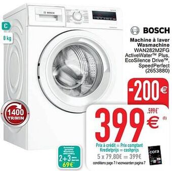 Cora Bosch machine à laver wasmachine wan282m2fg aanbieding