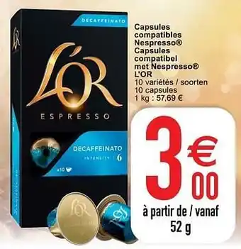 Capsules compatibles nespresso capsules compatibel met nespresso l`or