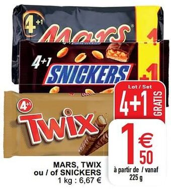 Mars twix ou - of snickers