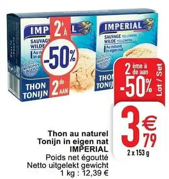 Thon au naturel tonijn in eigen nat imperial