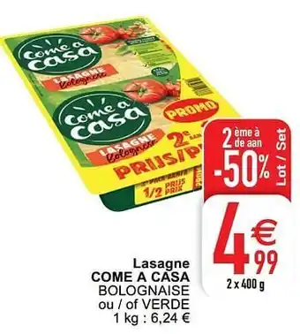Lasagne come a casa bolognaise ou - of verde