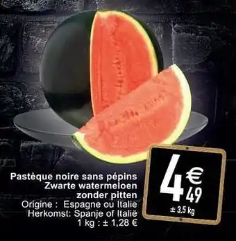 Cora Pastèque noire sans pépins zwarte watermeloen zonder pitten aanbieding
