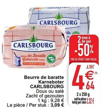 Cora Beurre de baratte karneboter carlsbourg aanbieding