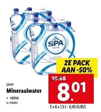 Lidl Mineraalwater aanbieding