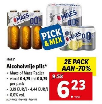 Lidl Alcoholvrije pils aanbieding