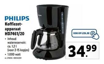 Lidl Philips koffiezetapparaat hd7461-20 aanbieding