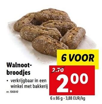 Lidl Walnootbroodjes aanbieding