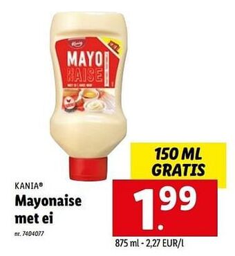 Lidl Mayonaise met ei aanbieding