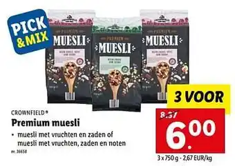 Lidl Premium muesli aanbieding