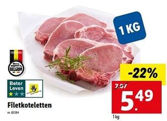 Lidl Filetkoteletten aanbieding